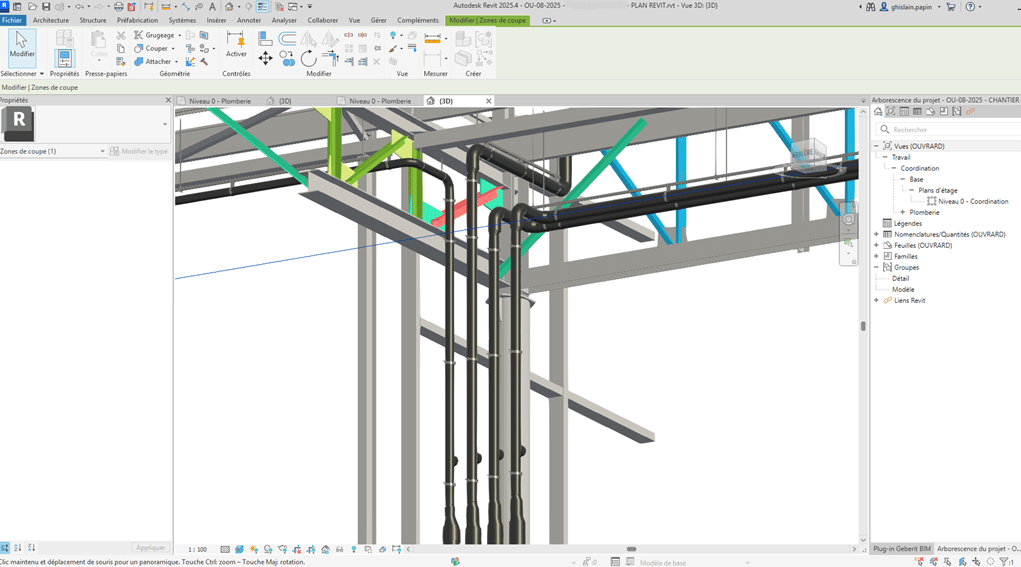 étude réseau siphoïde sur logiciel 3D par Ouvrard