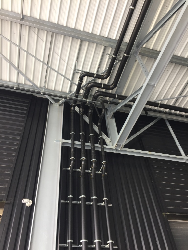 réseau siphoïde installé par Ouvrard sur bâtiment professionnel