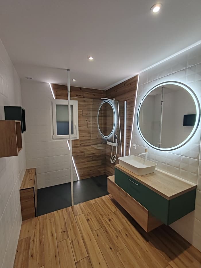 travaux de salle de bain par Ouvrard plombier Les Herbiers